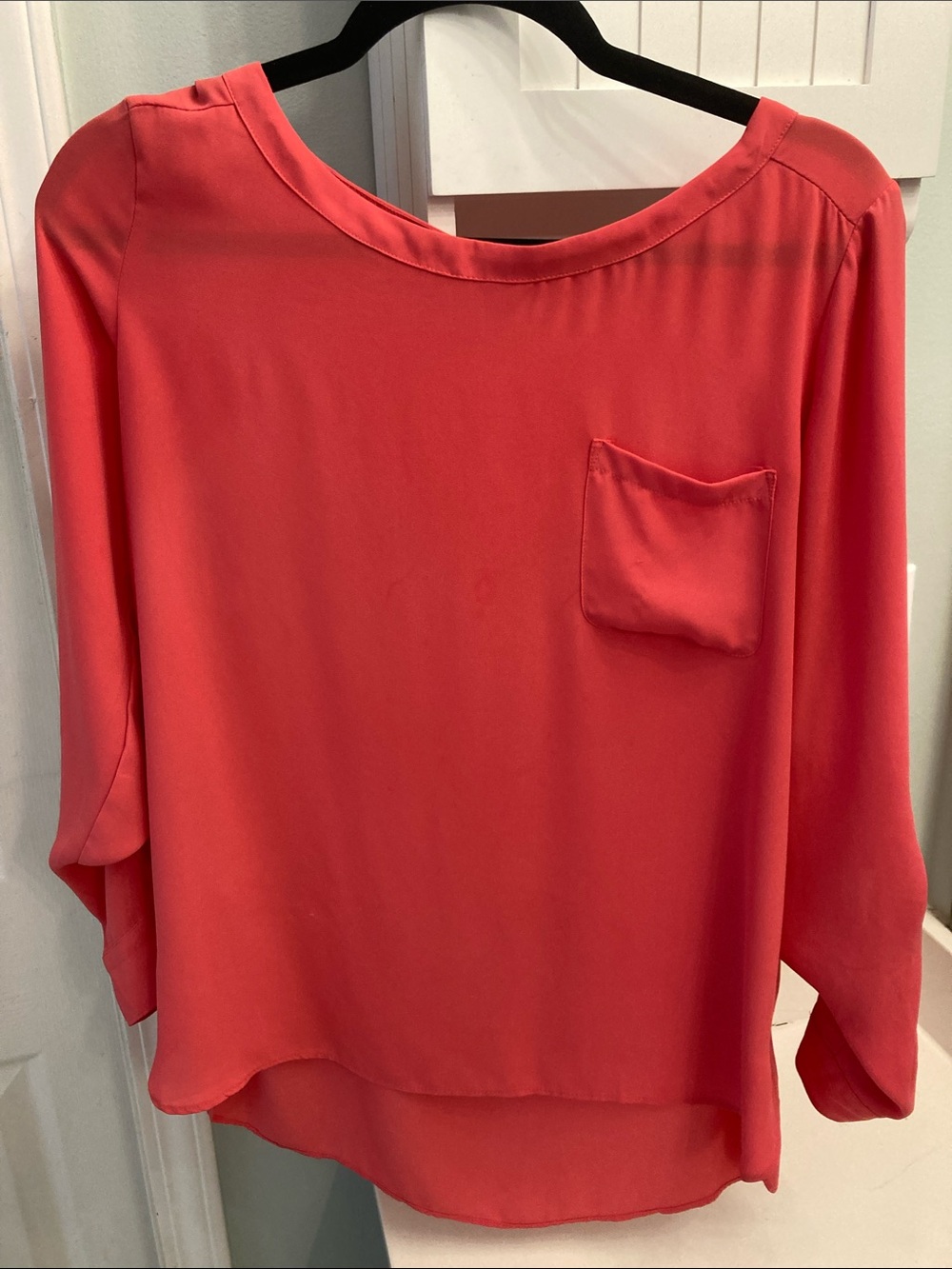 Anne Klein Coral Long-Sleeve Pocket Blouse